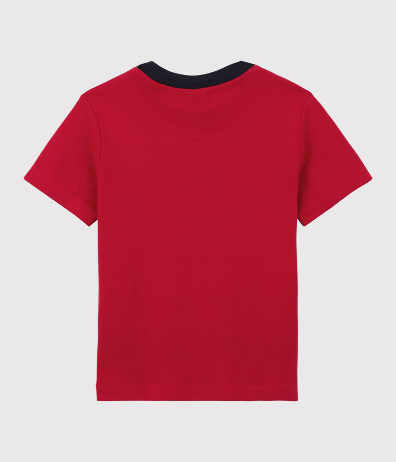 Boys' Short-Sleeved Cotton T-Shirt red