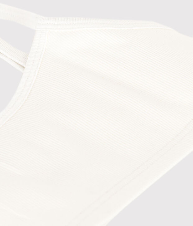 Women's Cotton and Elastane Bralette white