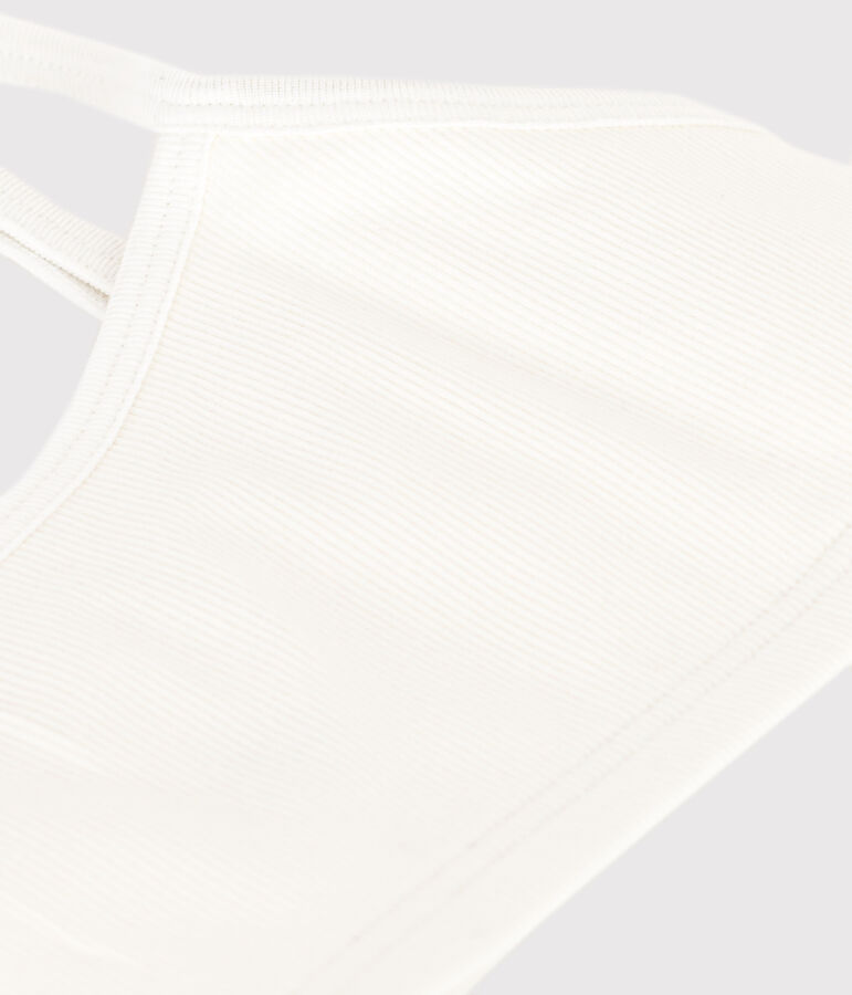 Women's Cotton and Elastane Bralette white