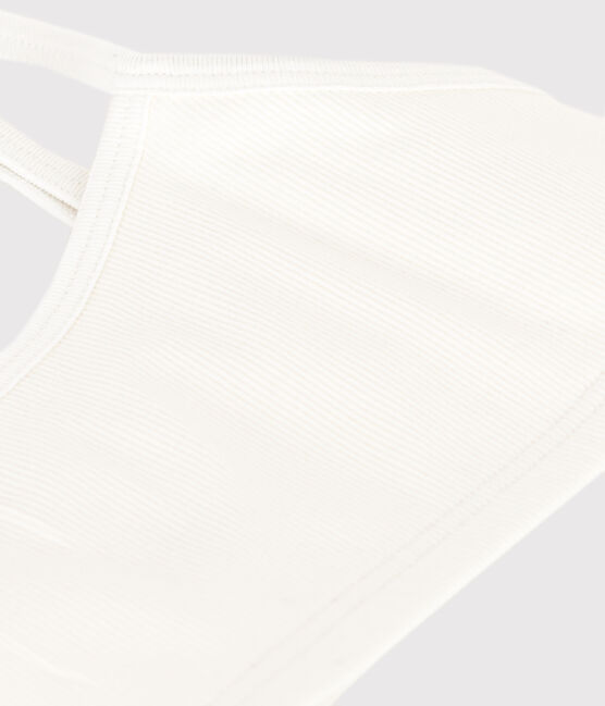 Women's Cotton and Elastane Bralette MARSHMALLOW white