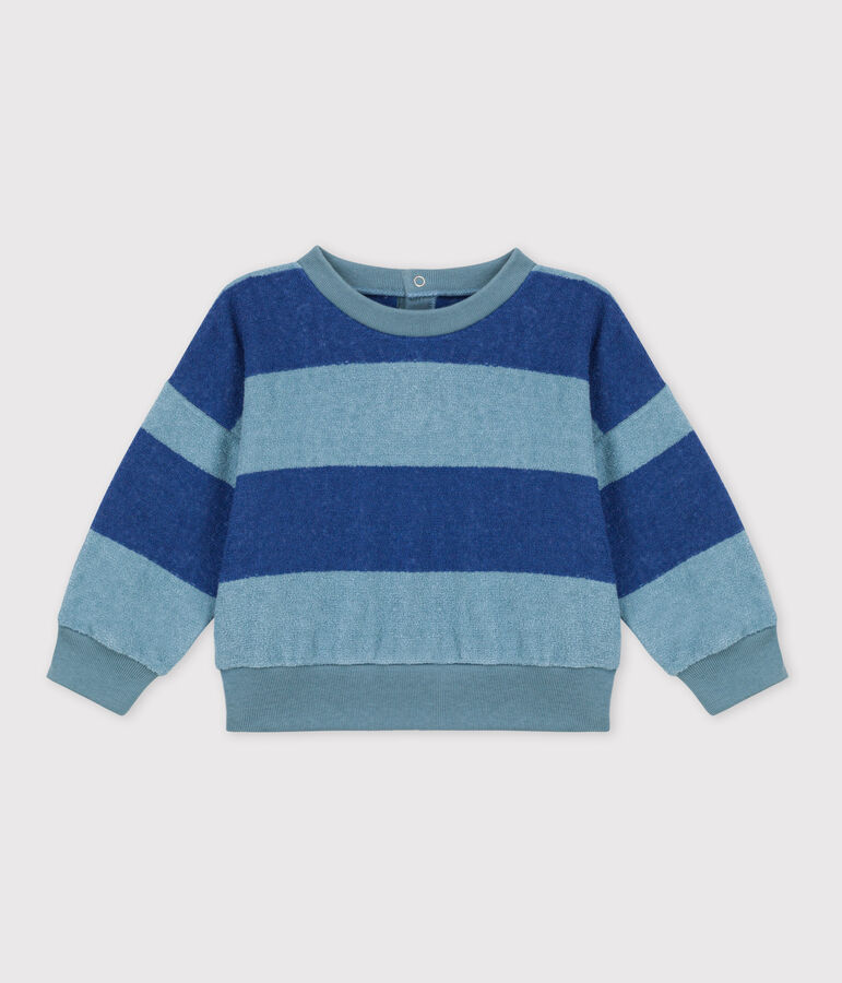 Babies' Stripy Terry Sweatshirt blue/blue