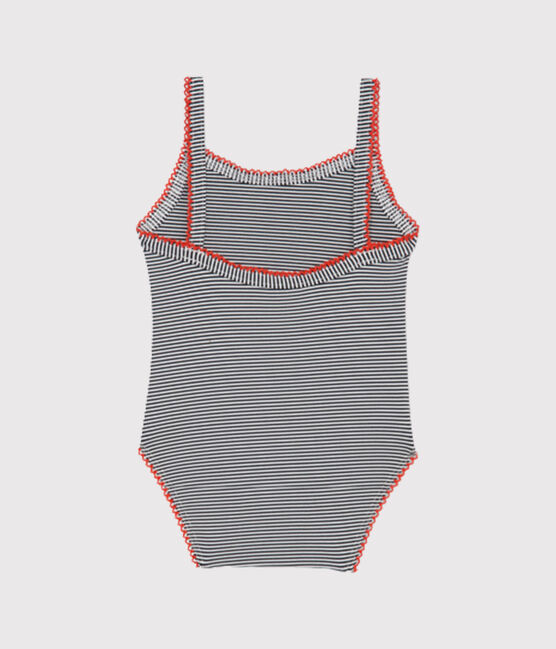 Baby Girls' Pinstriped One-Piece Swimsuit ABYSSE blue/LAIT white