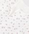 Babies' flower-print tube knit pyjama suit white/pink