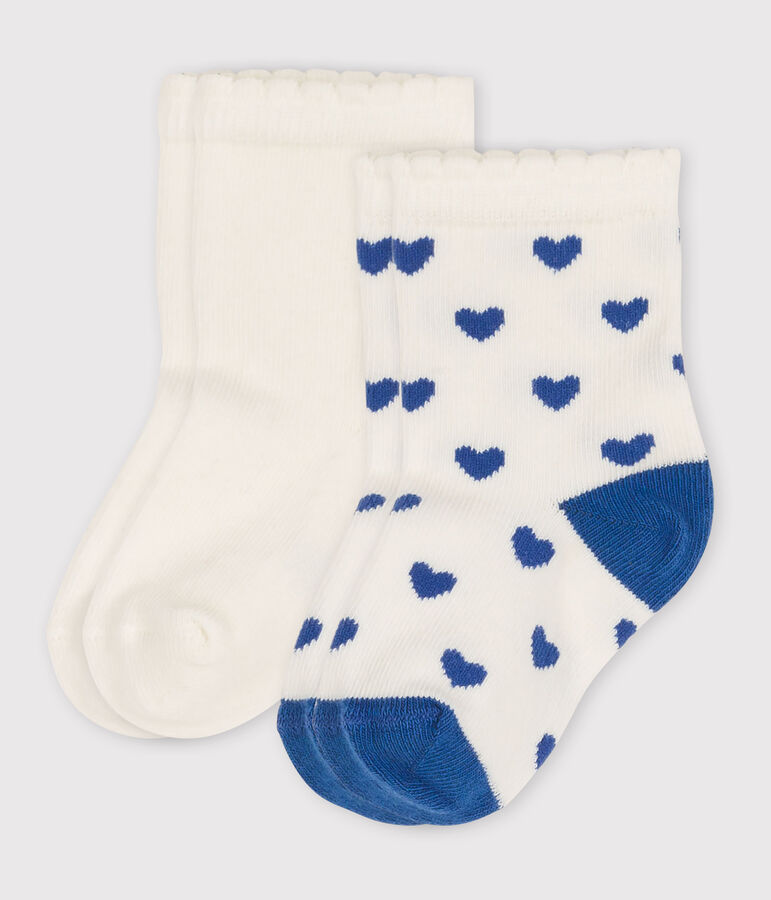 Babies' Heart Patterned Socks - 2-Pack multicolor