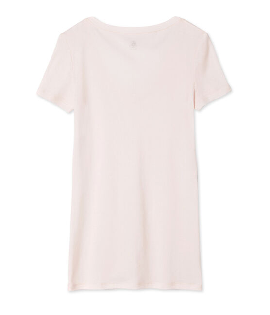 Women's Short-Sleeved V-Neck T-Shirt FLEUR pink
