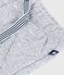 Babies' plain thick cotton trousers FUMEE CHINE grey