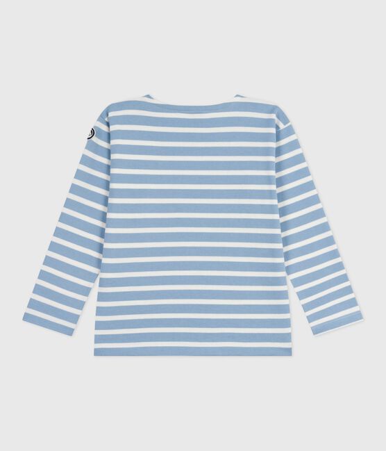 Children's cotton Breton top ADRIATIC blue/MILK