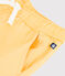 Children's Bermuda shorts in plain cotton yellow