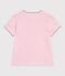 Children's short-sleeved stripy T-shirt pink/white
