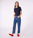Women's Iconic plain short-sleeved rib knit T-shirt