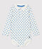 Babies' Cotton Bodysuit MARSHMALLOW white/RUISSEAU