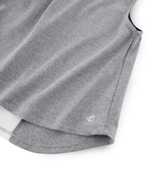 Girls' Sleeveless Sports Top grey