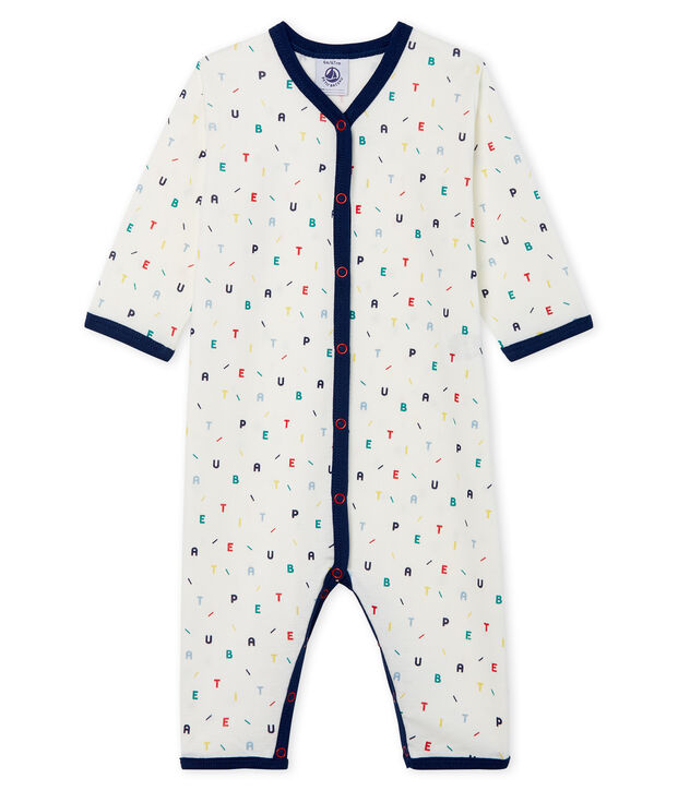 Baby Boys' Footless Ribbed Sleepsuit white/multicolor