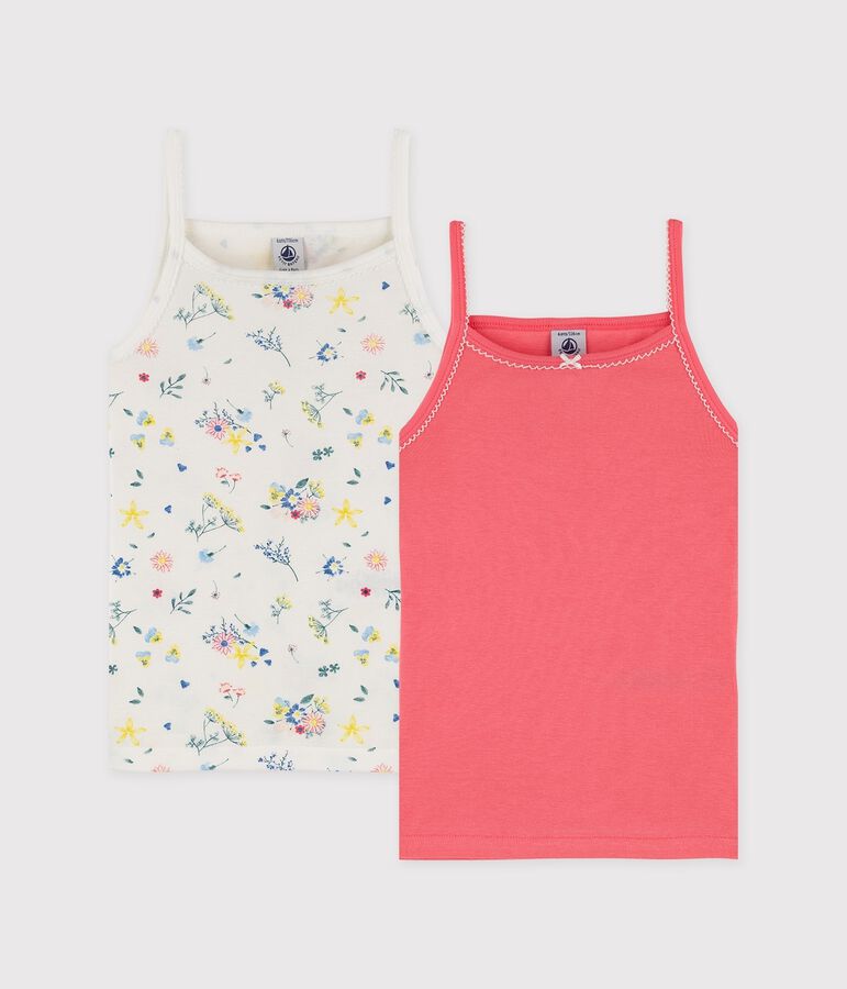 Girls' Floral Print Strappy Tops multicolor