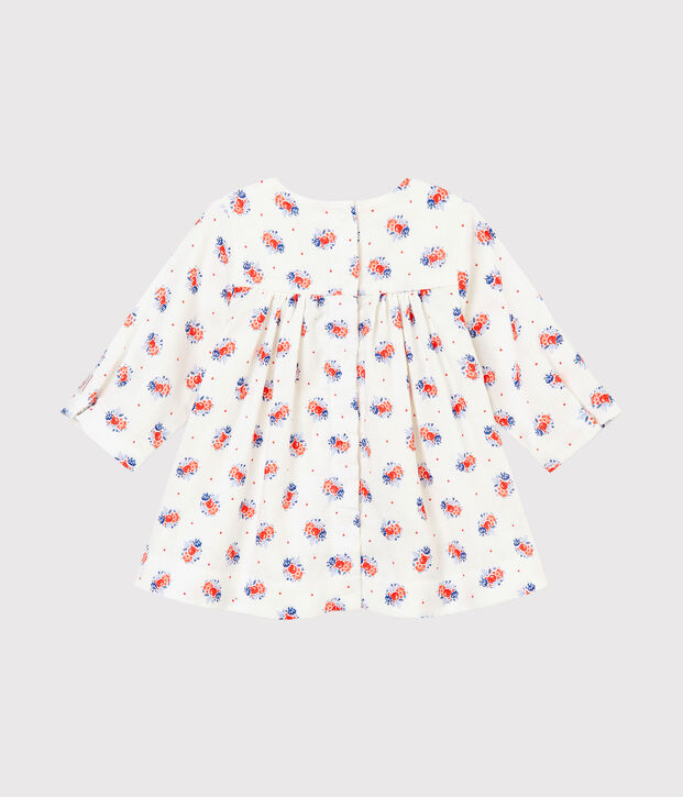 Baby girls' printed tube knit dress white/multicolor