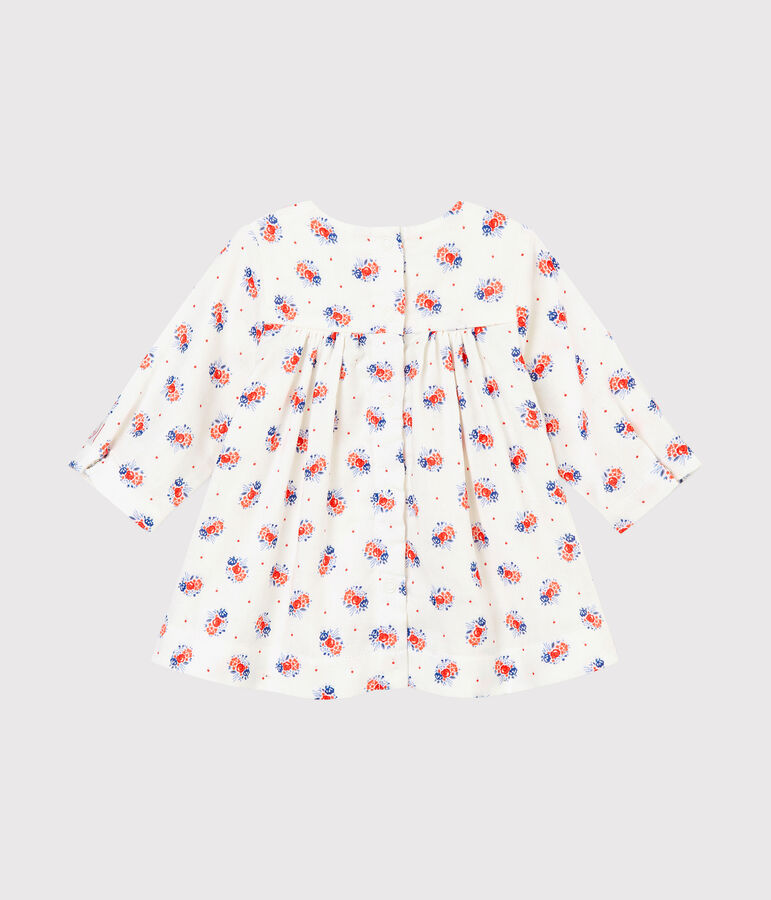 Baby girls' printed tube knit dress white/multicolor