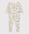 Babies' Floral Fleece Sleepsuit MARSHMALLOW white/MULTICO white