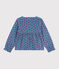 Children's long-sleeved printed corduroy blouse ADRIATIC blue/MULTICO
