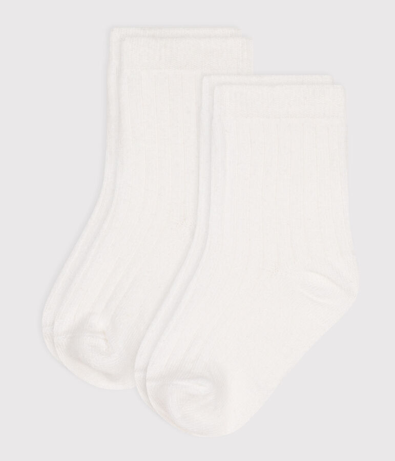2 pairs of babies' plain cotton socks variante 1