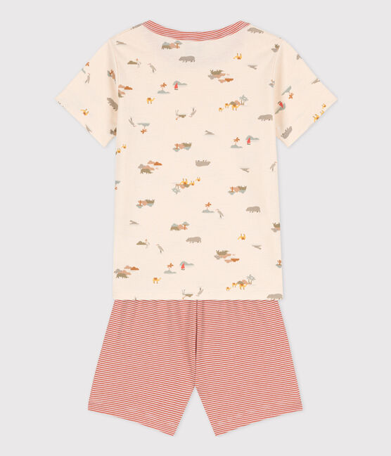 Children's Unisex Short Cotton Pyjamas AVALANCHE white/MULTICO