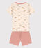 Children's Unisex Short Cotton Pyjamas AVALANCHE white/MULTICO