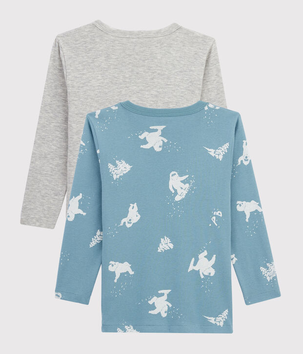 Boys' Yeti Footprint Long-Sleeved T-Shirt - 2-Piece Set multicolor