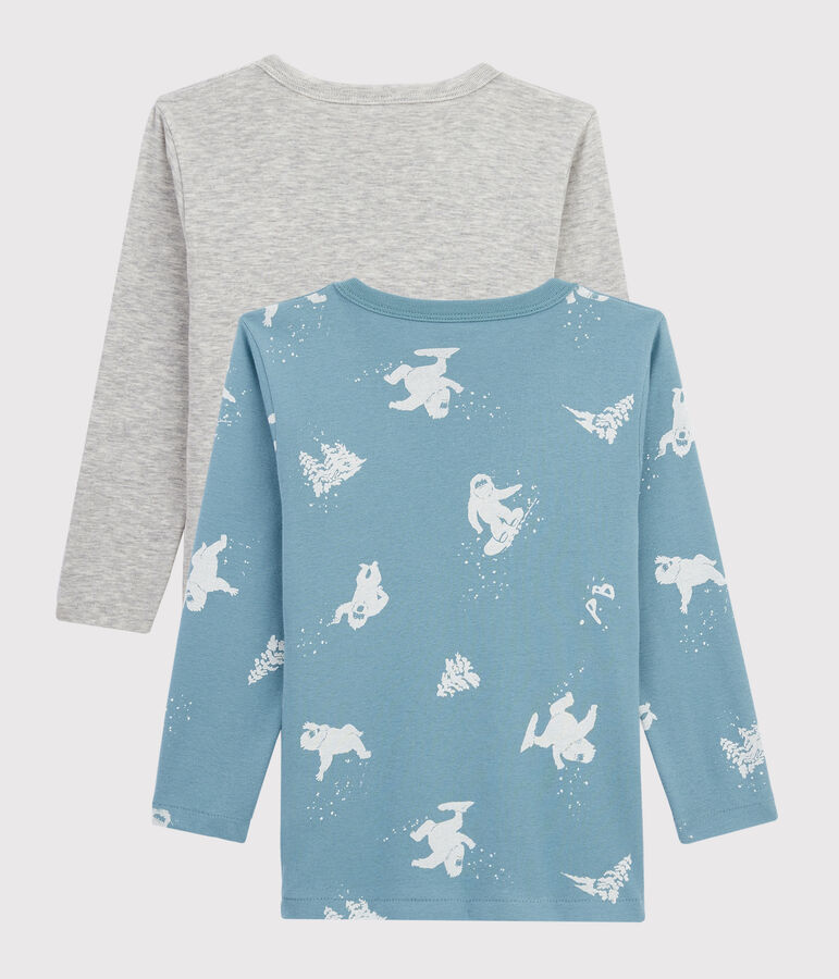 Boys' Yeti Footprint Long-Sleeved T-Shirt - 2-Piece Set multicolor