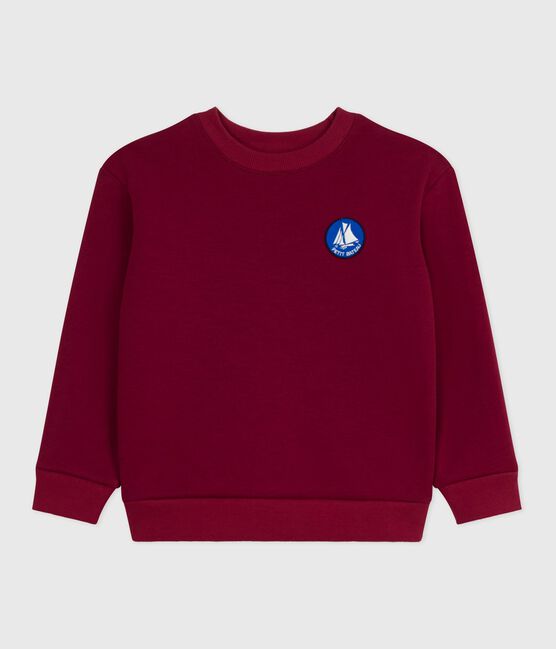 Children's plain cotton sweatshirt AMARANTE