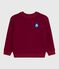 Children's plain cotton sweatshirt AMARANTE