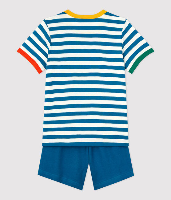 Boys' Cotton Short Pyjamas MALLARD /MARSHMALLOW