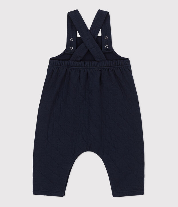 Babies' Quilted Cotton Dungarees blue