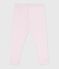 Babies' plain cotton leggings BARELY pink
