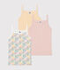 Children's cotton vests with fine straps - 3-Pack