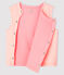 Baby Girls' Reversible Sleeveless Vest in Padded Rib Knit MINOIS pink/MARSHMALLOW white