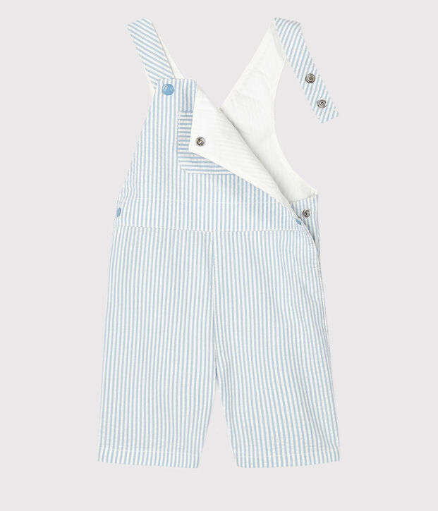 Baby Boys' Striped Short Dungarees blue/white