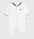 Babies' velour pyjama suit with a sailor collar