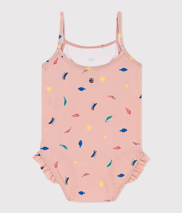 Babies' Recycled Fabric Swimsuit pink/multicolor