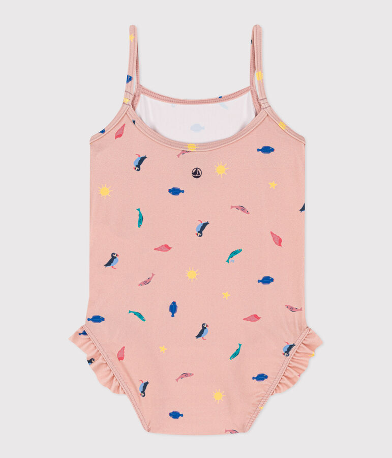 Babies' Recycled Fabric Swimsuit pink/multicolor