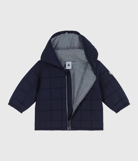 Babies' light plain puffer jacket SMOKING blue