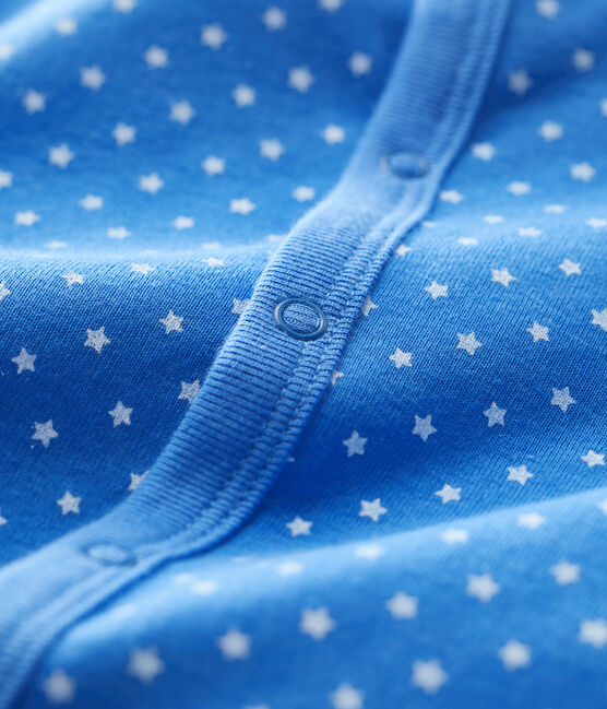 Babies' Organic Cotton Jumpsuit BRASIER blue/MARSHMALLOW grey
