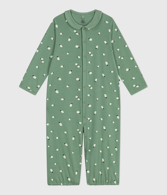 Babies' printed cotton jumpsuit/sleeping bag with a collar SAULE /MULTICO