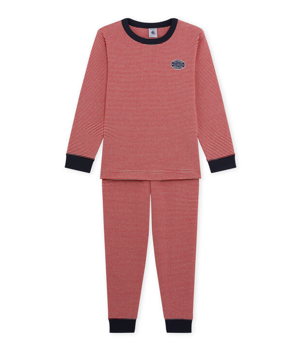 Boy's milleraies pyjamas red/white