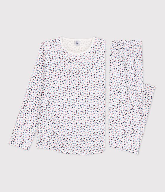 Pyjama imprimé fleuri petite fille en coton MARSHMALLOW white/MULTICO white