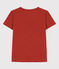 Women's Straight Round-Neck Cotton T-Shirt HARISSA red