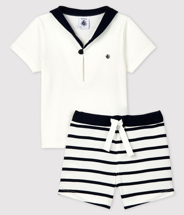 Baby Boys' Clothing - 2-Piece Set white/blue