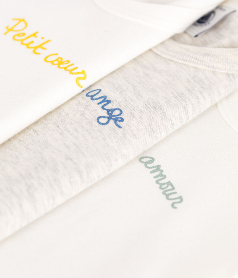 Babies' sleeveless plain cotton bodysuits - 3-Pack variante 1