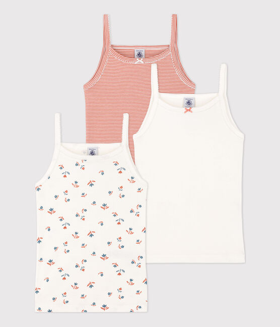 Girls' Floral Cotton Vest Tops - 3-Pack variante 1
