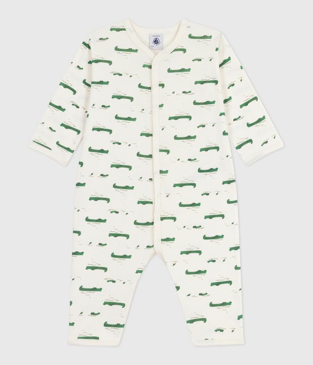 Babies' footless printed cotton pyjama suit Ecru/multicolor