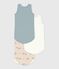 Pack of babies' sleeveless elephant print cotton bodies variante 1