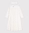 Children's princess fancy dress nightdress and tiara in cotton white/multicolor